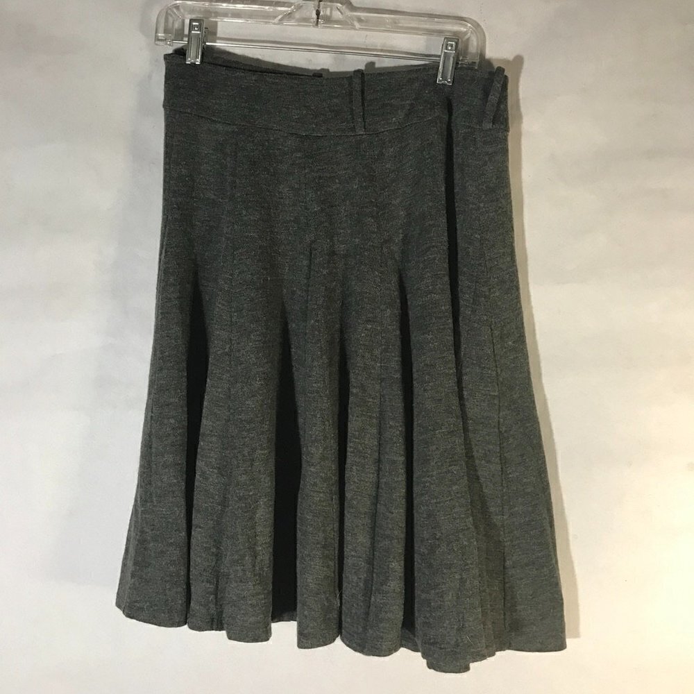 Lapis Skirt Gray Skater Circle Size Medium EUC Soft flowy Anthro Anthropologie - Picture 3 of 5